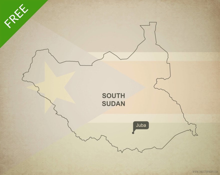 Vector Maps of South Sudan | One Stop Map
