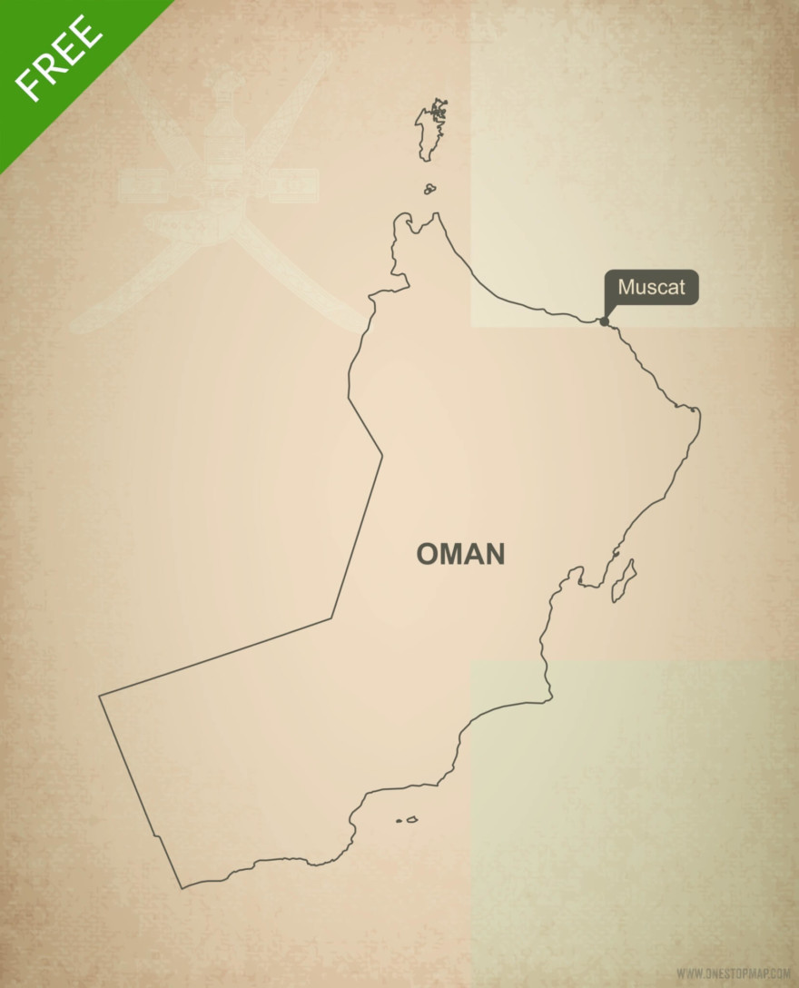 Vector Map of Oman Political One Stop Map