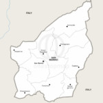 Vector map of San Marino political