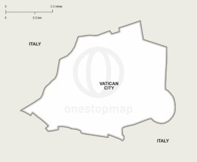 Vector map of Vatican City political