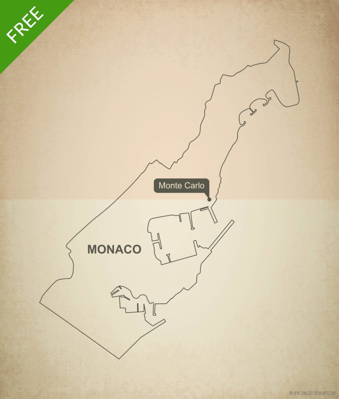Vector Maps of Monaco | One Stop Map