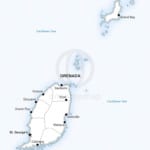 Vector map of Grenada political