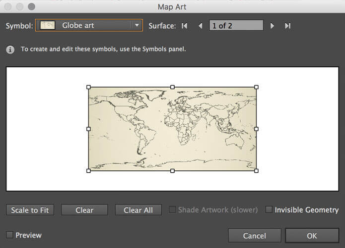 Map art using the bitmap symbol