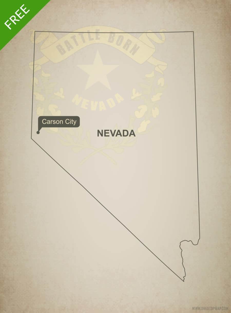 Nevada Map Editable Vector Map of Nevada political | One Stop Map