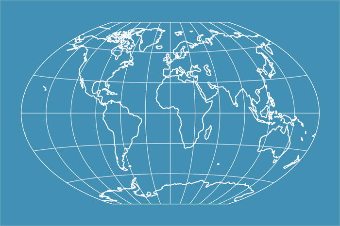 Example world map in Winkel Tripel projection
