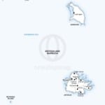 Vector map of Antigua and Barbuda political