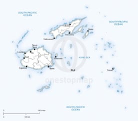 Vector map of Fiji political