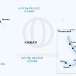 Vector map of Kiribati political