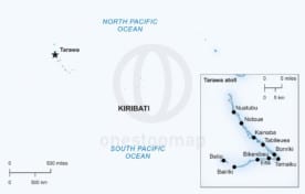 Vector map of Kiribati political