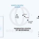 Vector map of Micronesia political