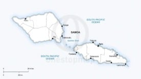 Vector map of Samoa political