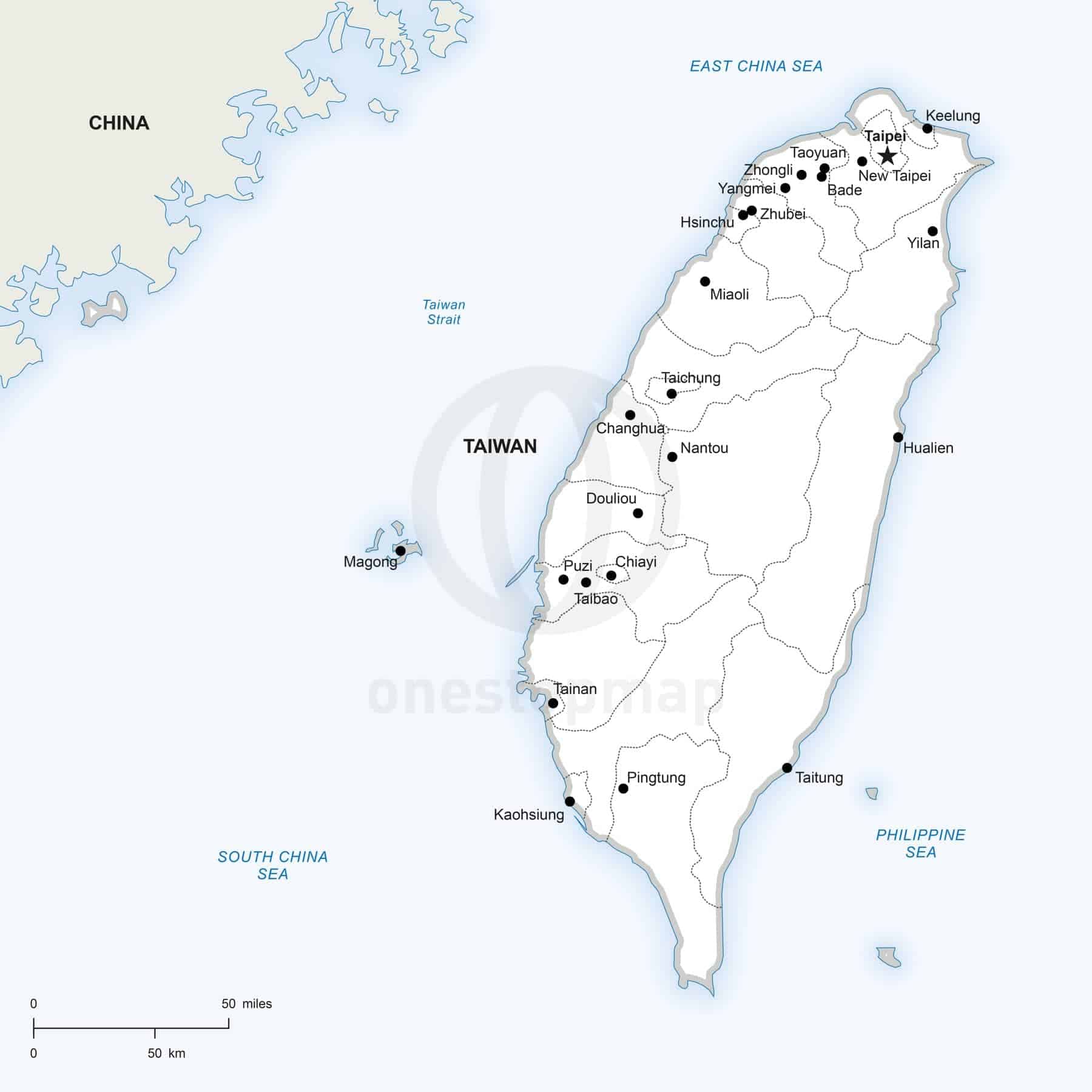 Map Of Taiwan Political