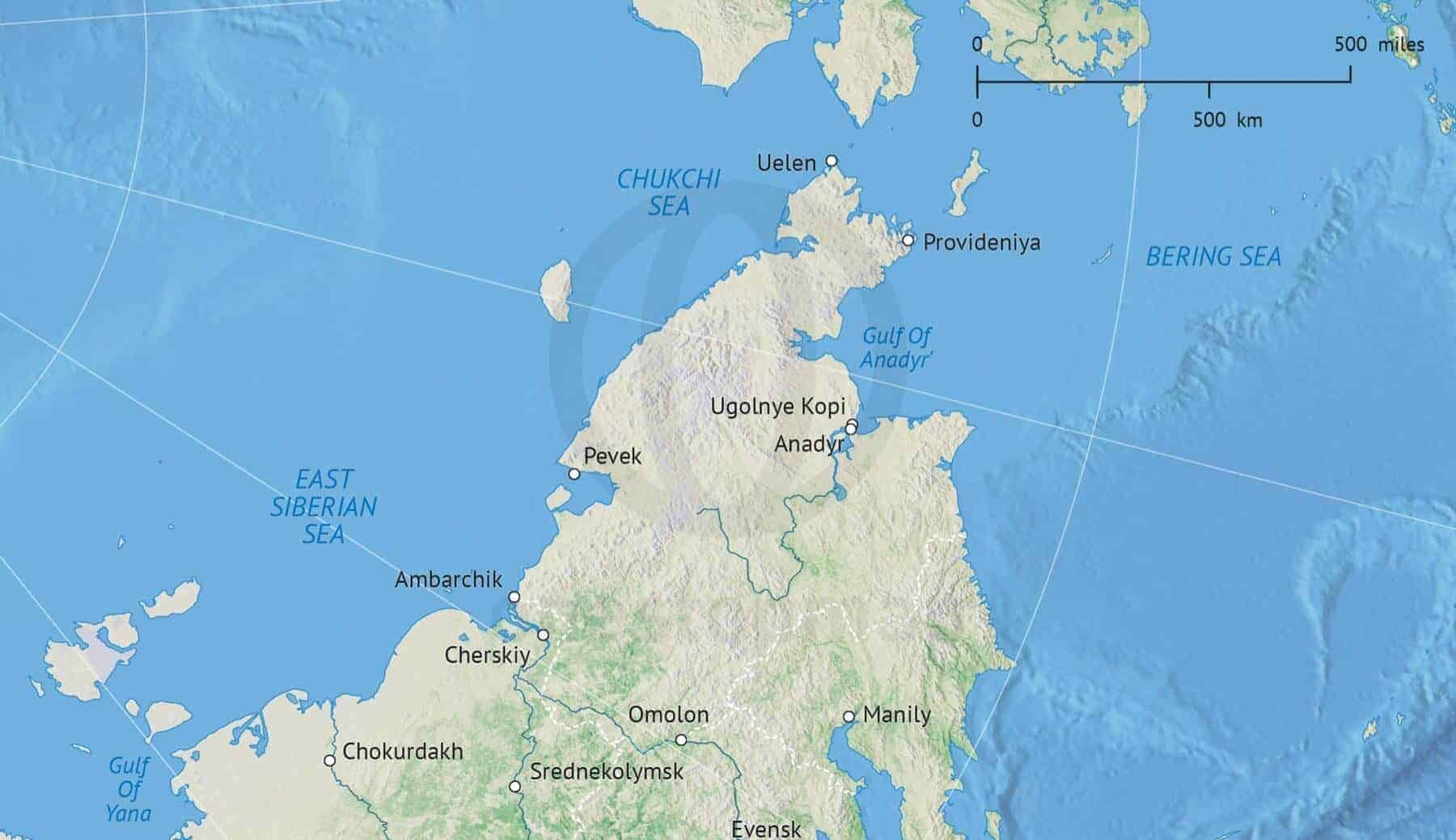 Vector Map Russia political with shaded relief | One Stop Map