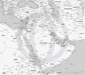 Middle East Political map (high detail)