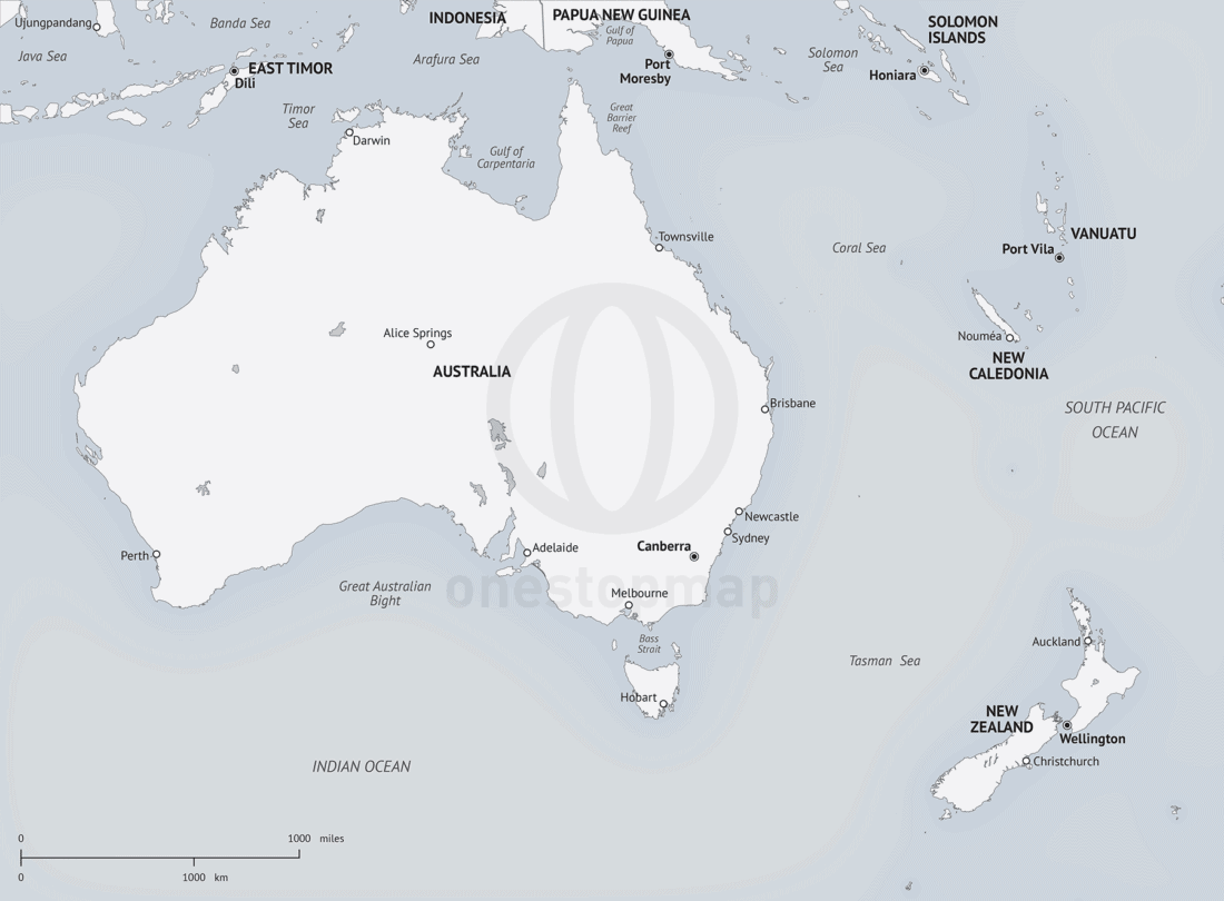 Vector Map Australia New Zealand Relief One Stop Map 647 Australia Minimalist Vm Caus I 1 1100x810