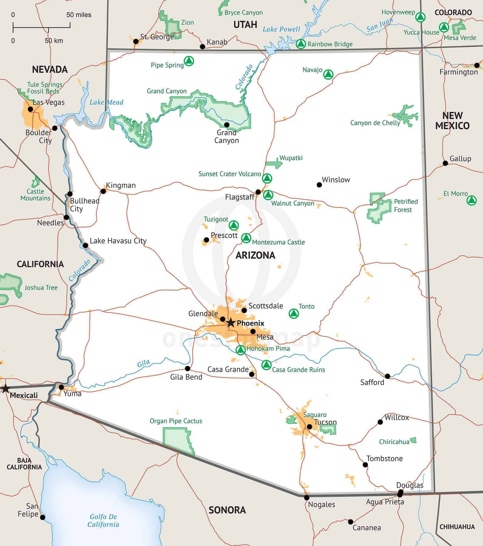 Arizona Maps Printable