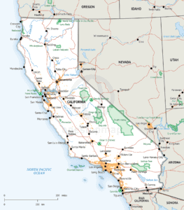 Vector Map of California political | One Stop Map
