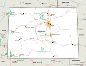 Free vector map of Colorado outline | One Stop Map