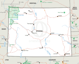 Free vector map of Wyoming outline | One Stop Map