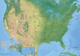 Map of the United States of America