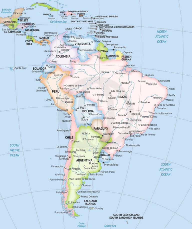 Map of South America, Formal style