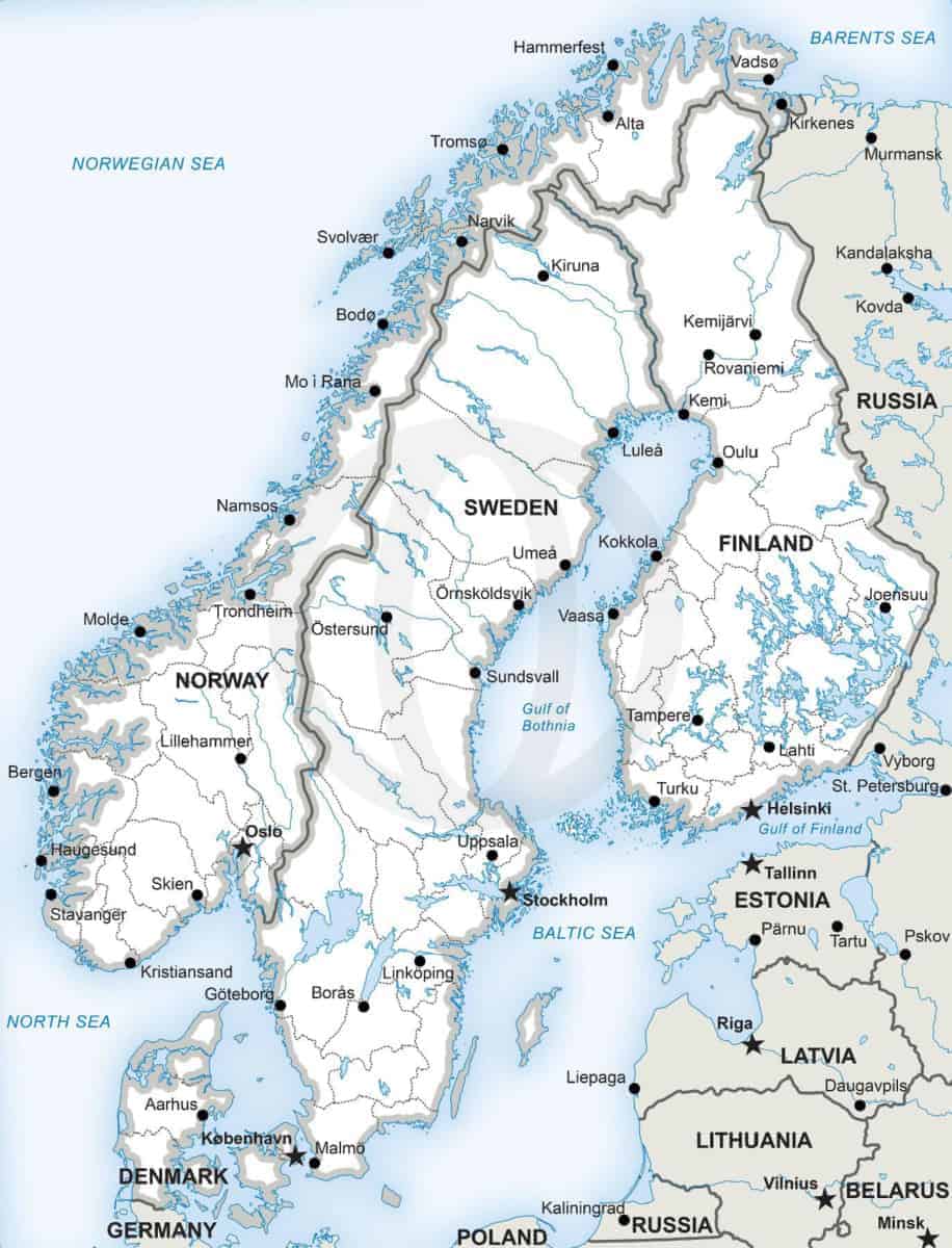 Vector Maps of Sweden | One Stop Map