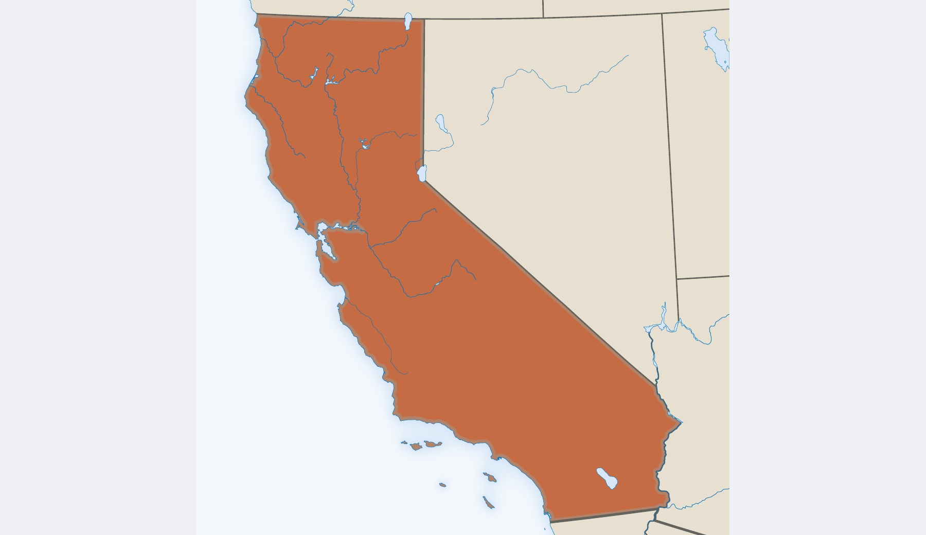 Minimalist Vector Maps for Infographics: A Worked California Example